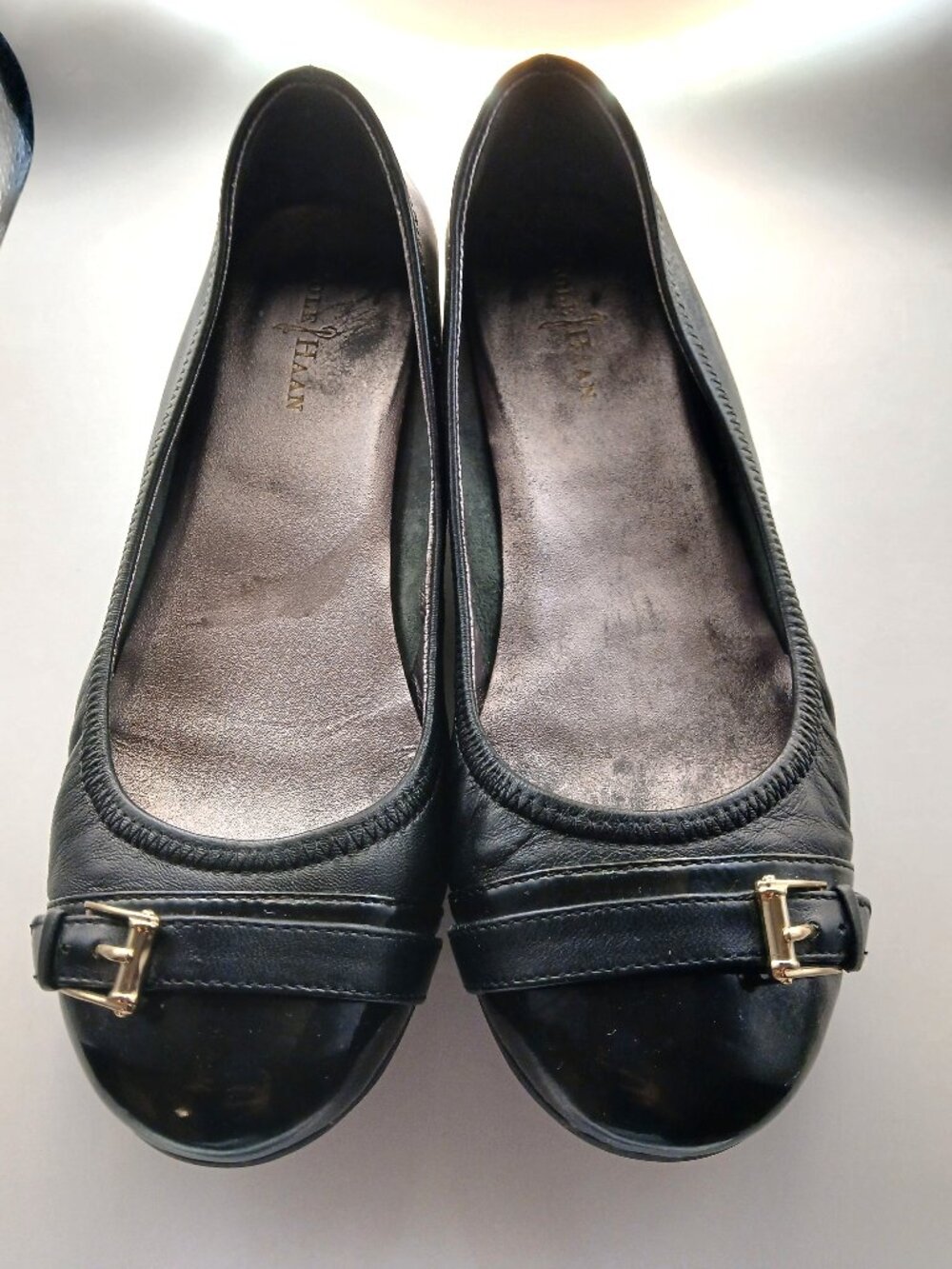 Vintage 2000's Nike x Cole Haan Patent Leather Tipped Ballet Flats Size 6